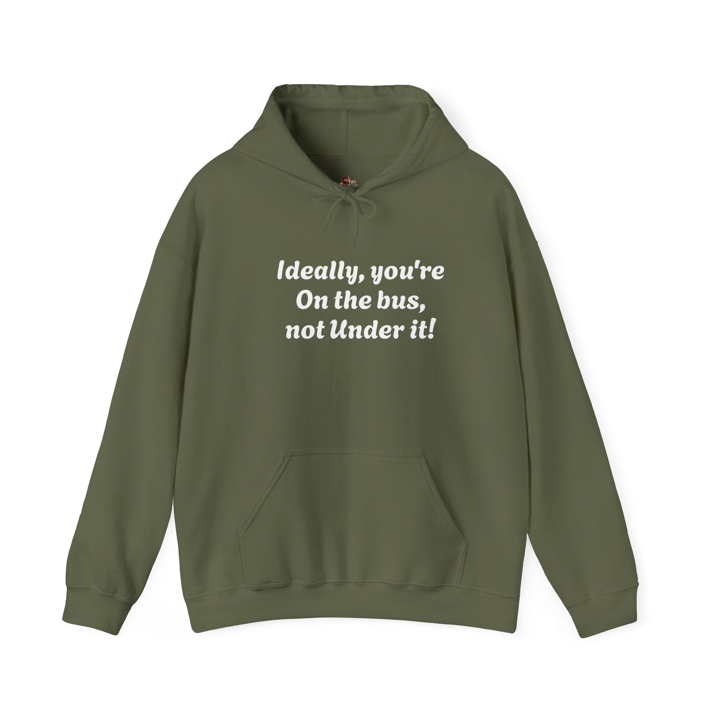 Workplace Wisdoms 'On The Bus' Heavy Hooded Sweatshirt