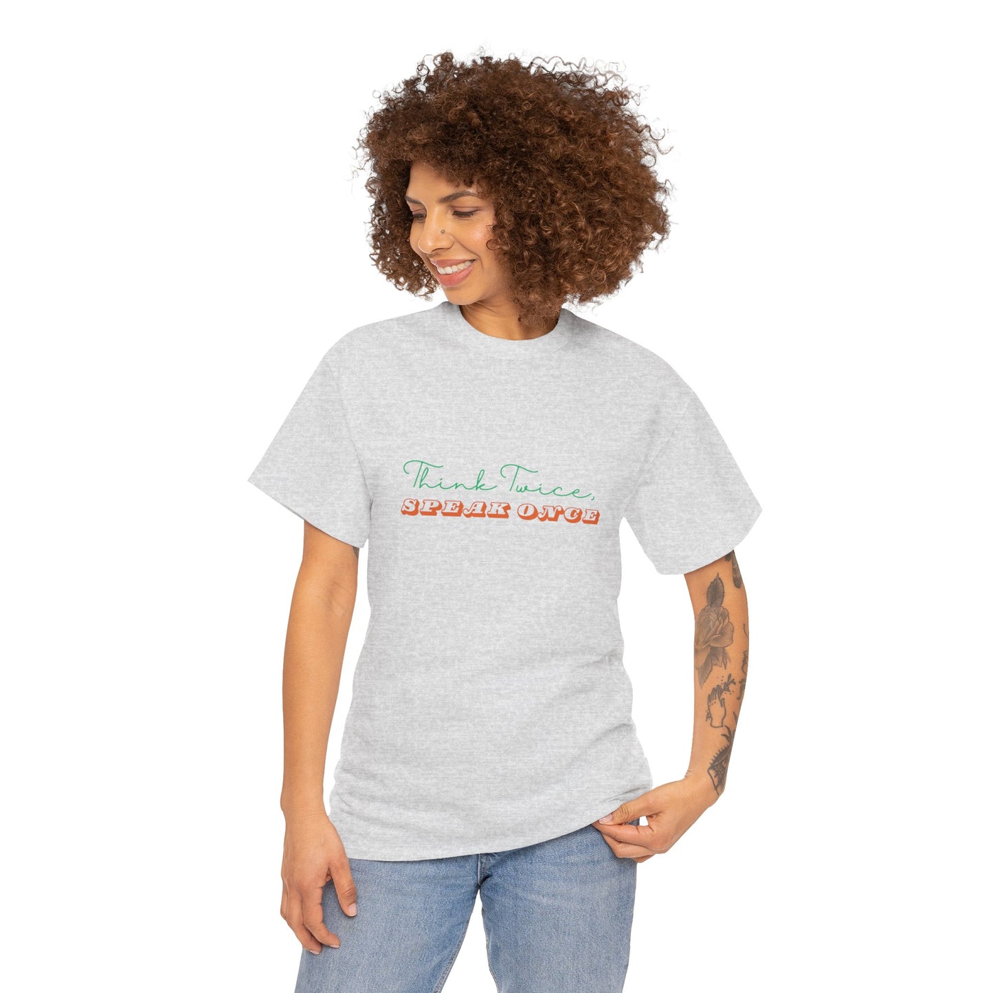 Workplace Wisdoms 'Think Twice' Heavy Cotton Tee