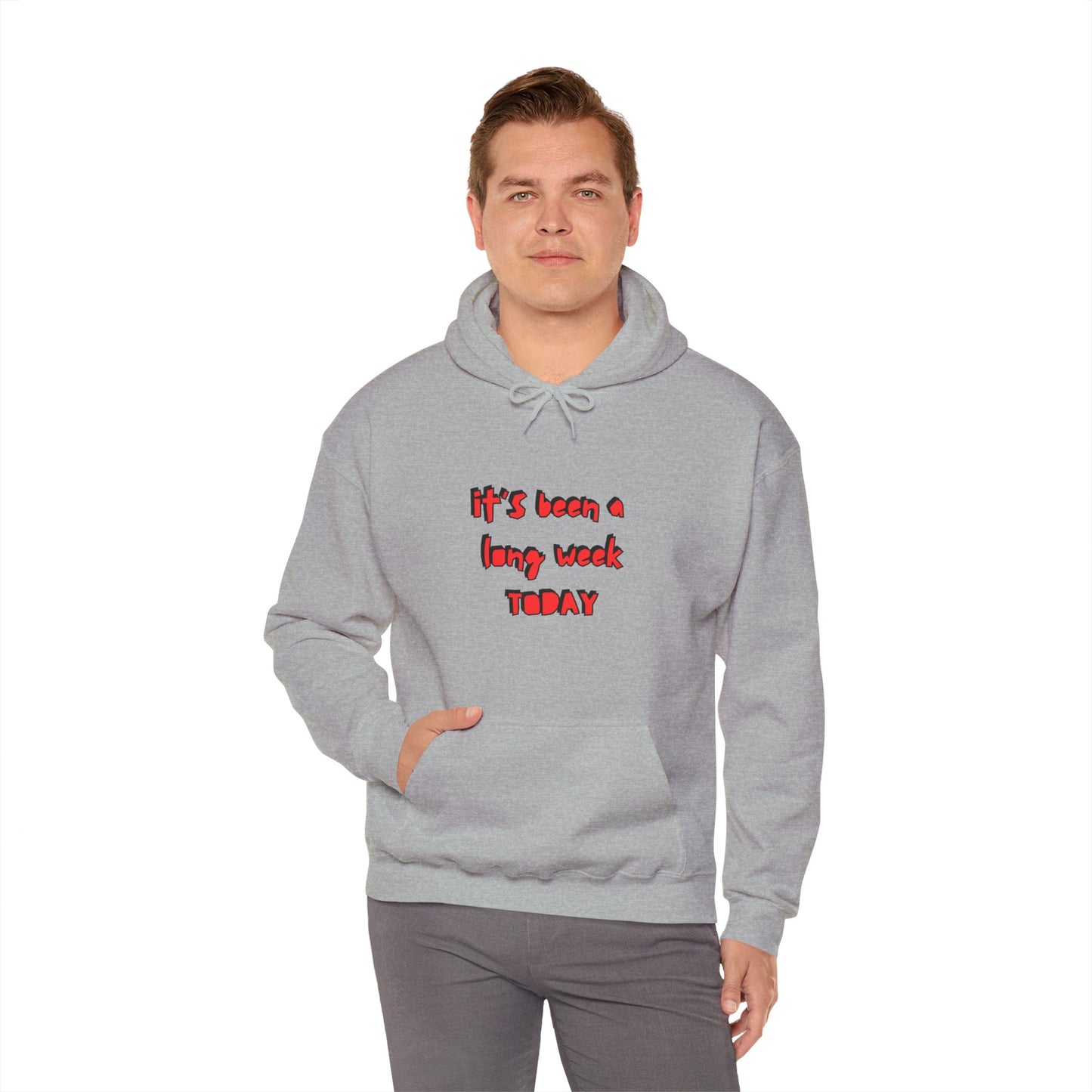 Workplace Wisdoms 'Long Week' Heavy Hooded Sweatshirt