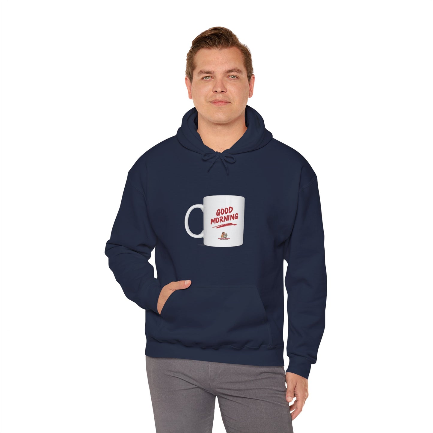 Workplace Wisdoms 'Good Morning' Heavy Hooded Sweatshirt