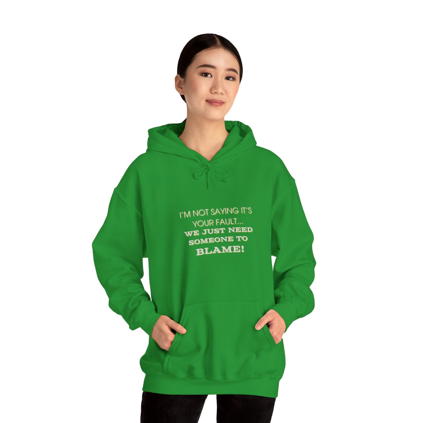 Workplace Wisdoms 'Blame' Heavy Hooded Sweatshirt
