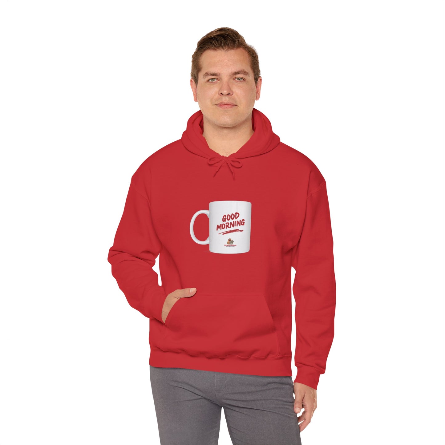 Workplace Wisdoms 'Good Morning' Heavy Hooded Sweatshirt
