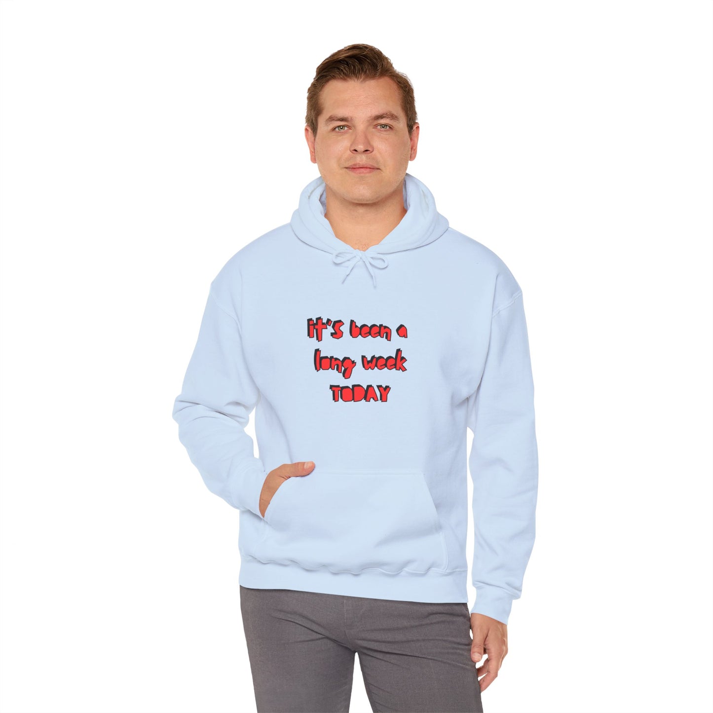 Workplace Wisdoms 'Long Week' Heavy Hooded Sweatshirt