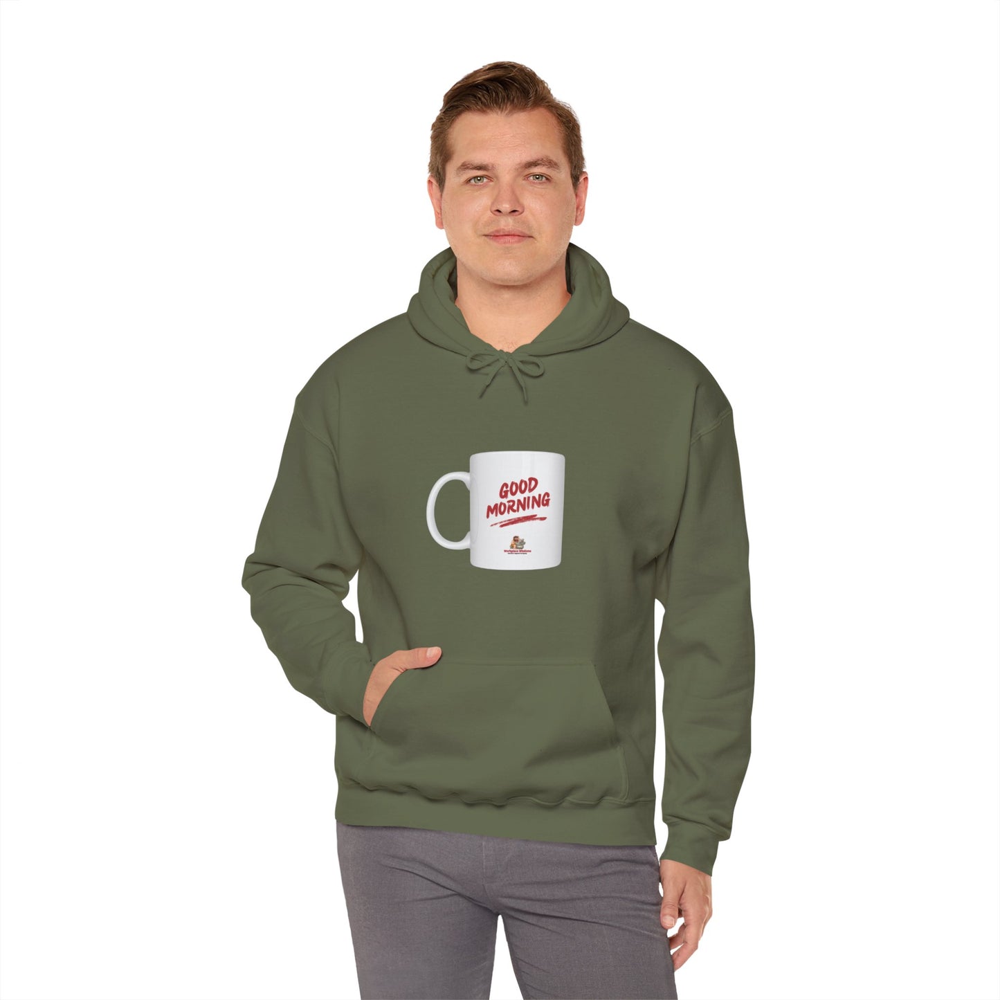 Workplace Wisdoms 'Good Morning' Heavy Hooded Sweatshirt