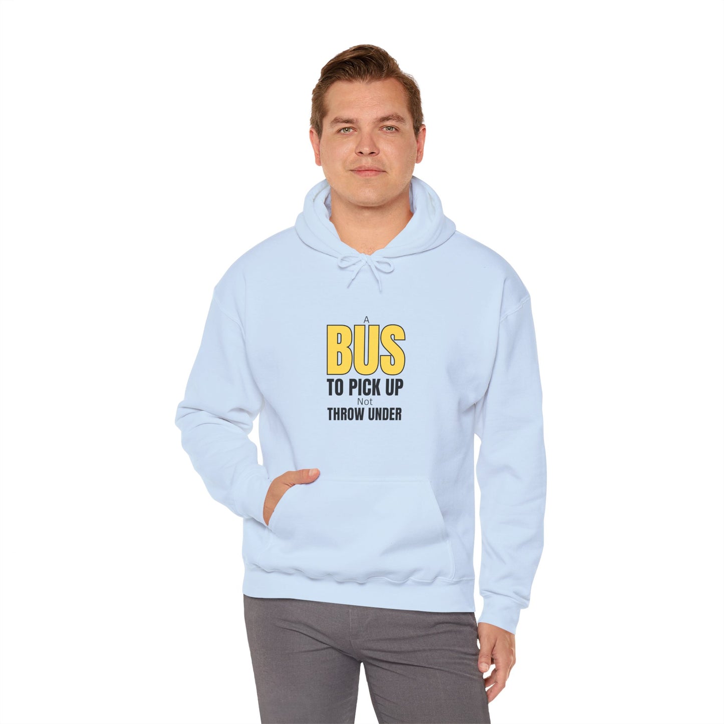 Workplace Wisdoms 'A Bus' Heavy Hooded Sweatshirt