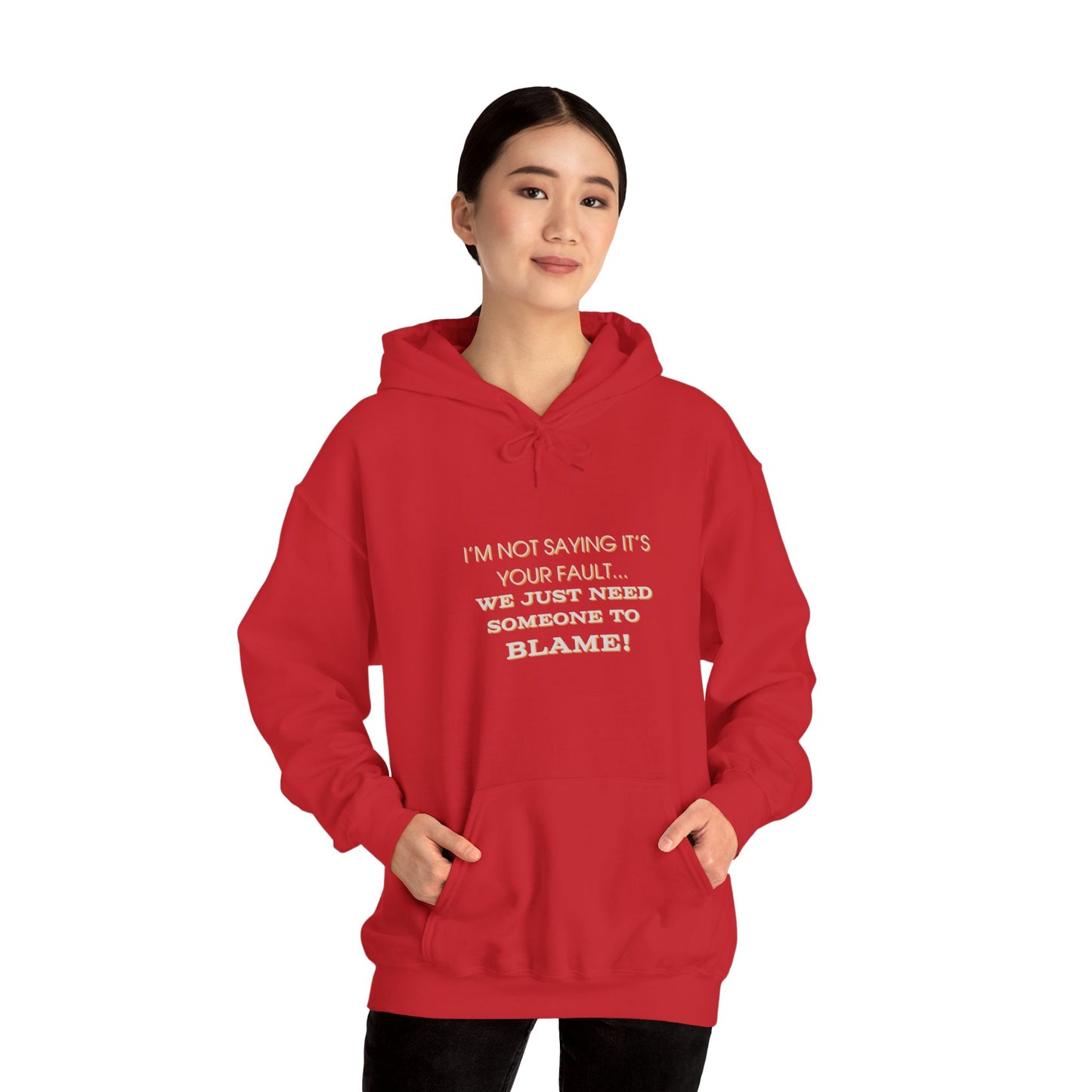 Workplace Wisdoms 'Blame' Heavy Hooded Sweatshirt