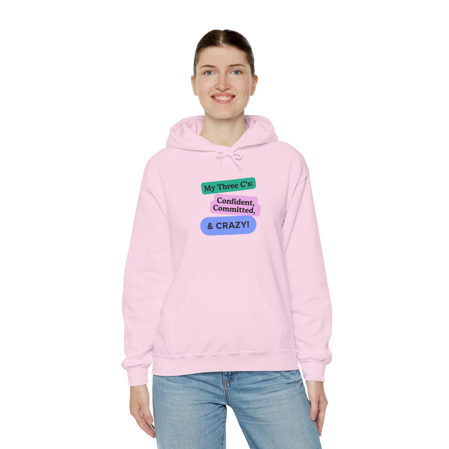 Workplace Wisdoms 'Three C's' Heavy Hooded Sweatshirt