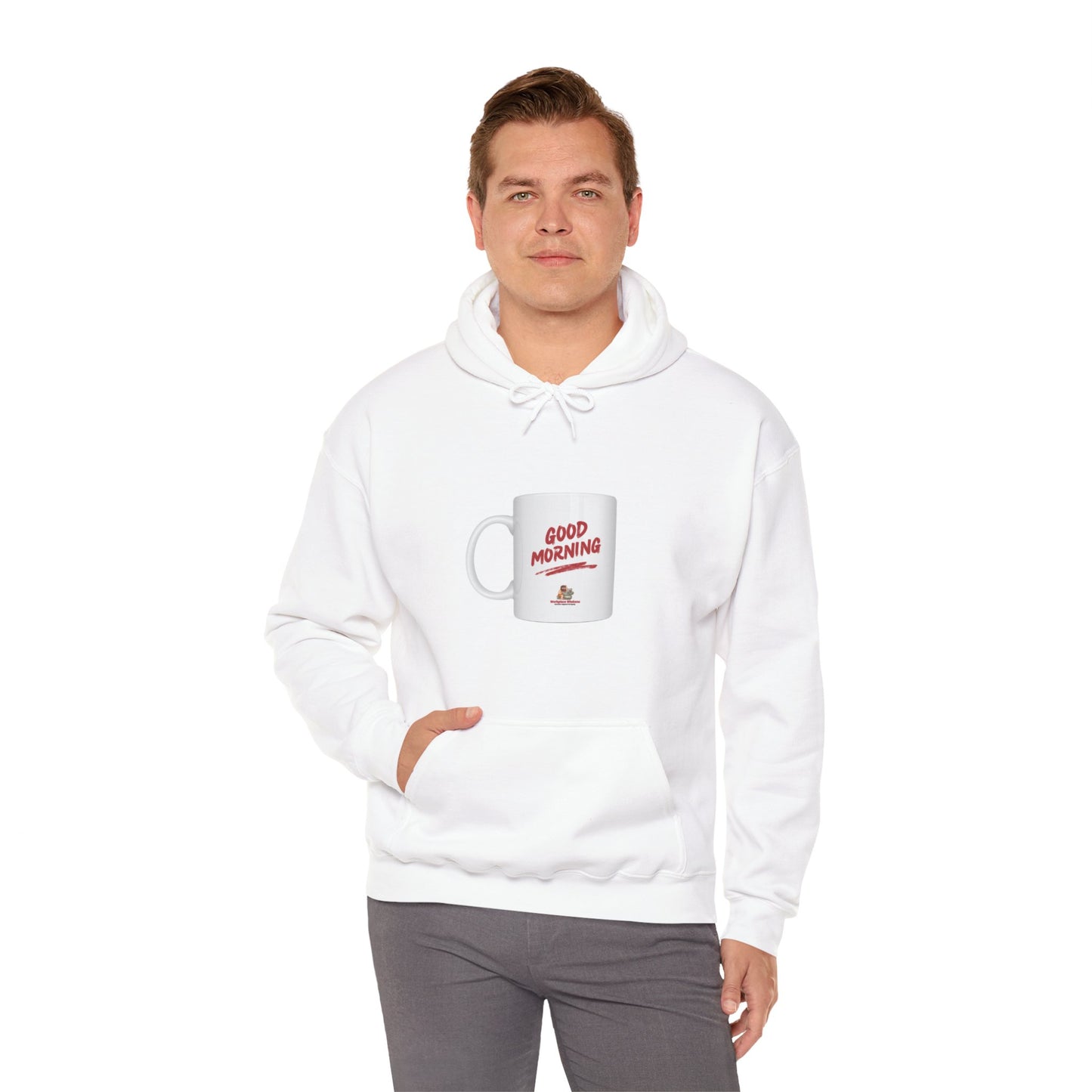 Workplace Wisdoms 'Good Morning' Heavy Hooded Sweatshirt