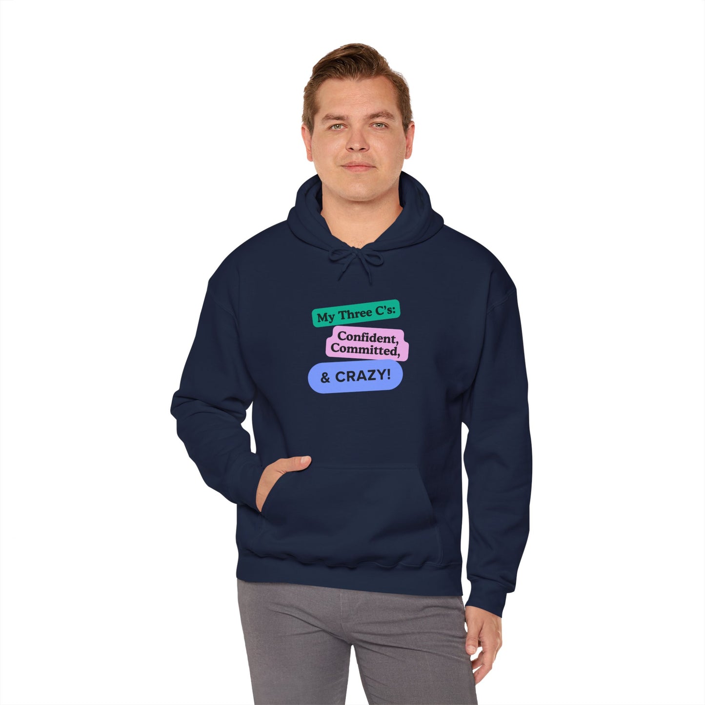 Workplace Wisdoms 'Three C's' Heavy Hooded Sweatshirt