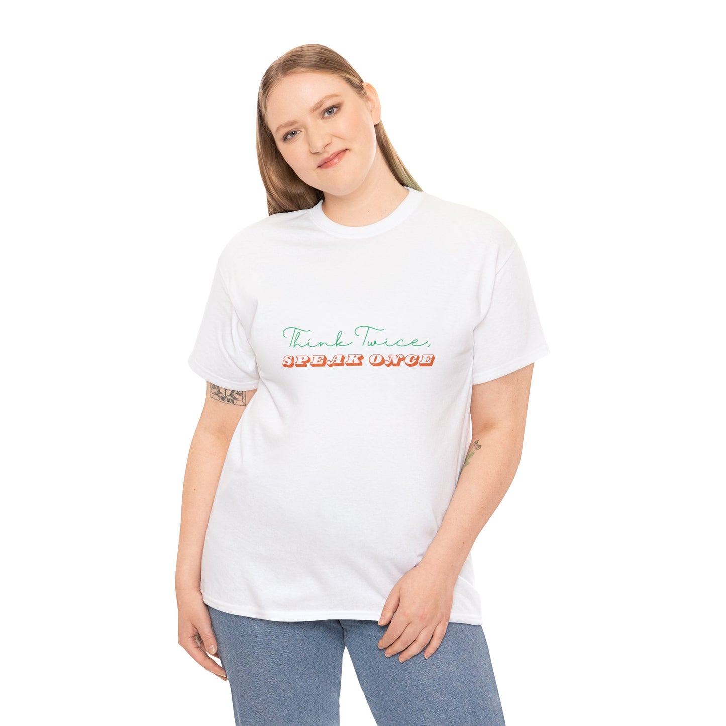Workplace Wisdoms 'Think Twice' Heavy Cotton Tee