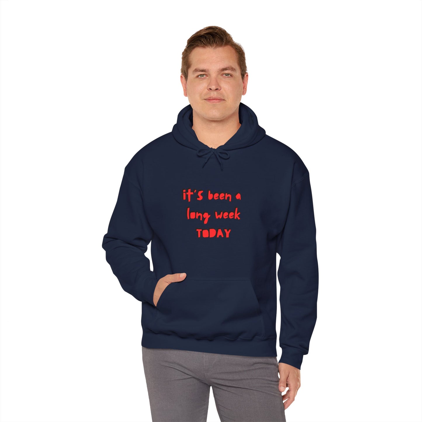 Workplace Wisdoms 'Long Week' Heavy Hooded Sweatshirt