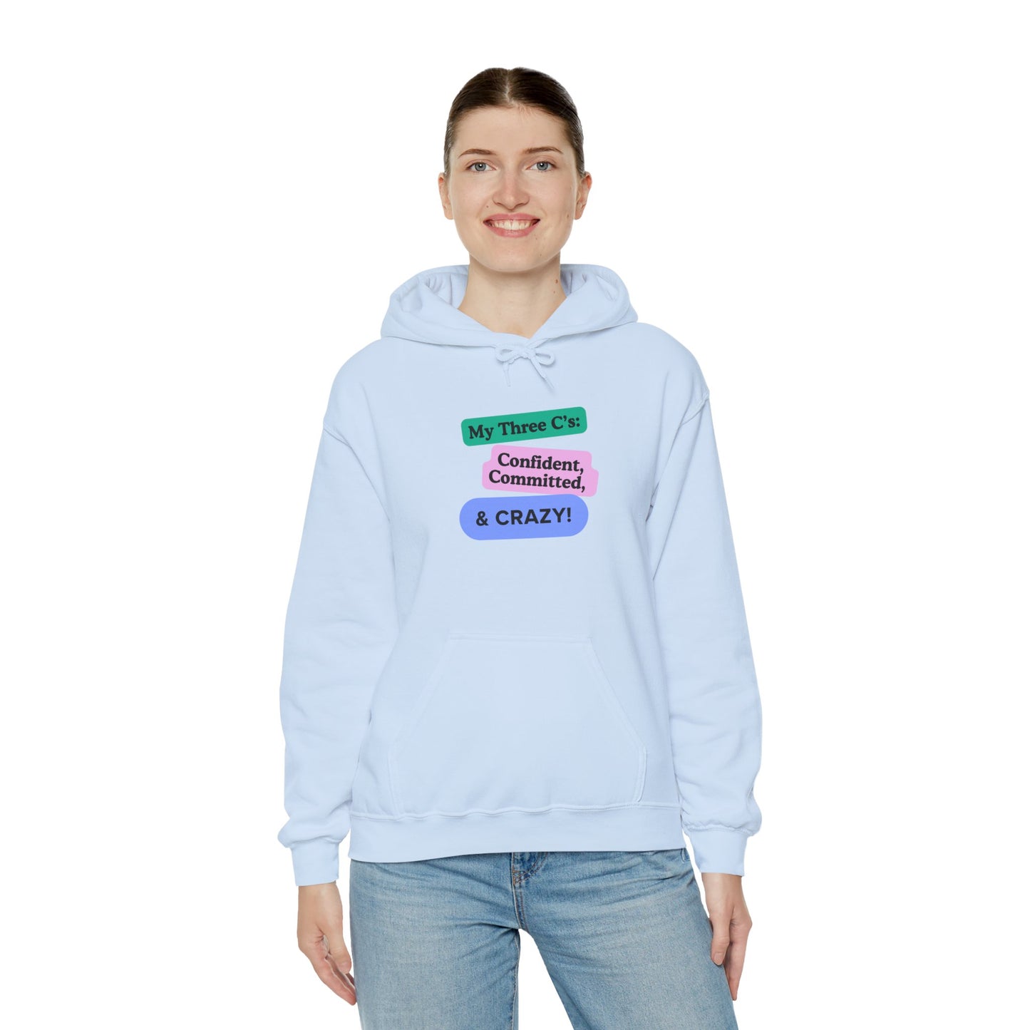 Workplace Wisdoms 'Three C's' Heavy Hooded Sweatshirt