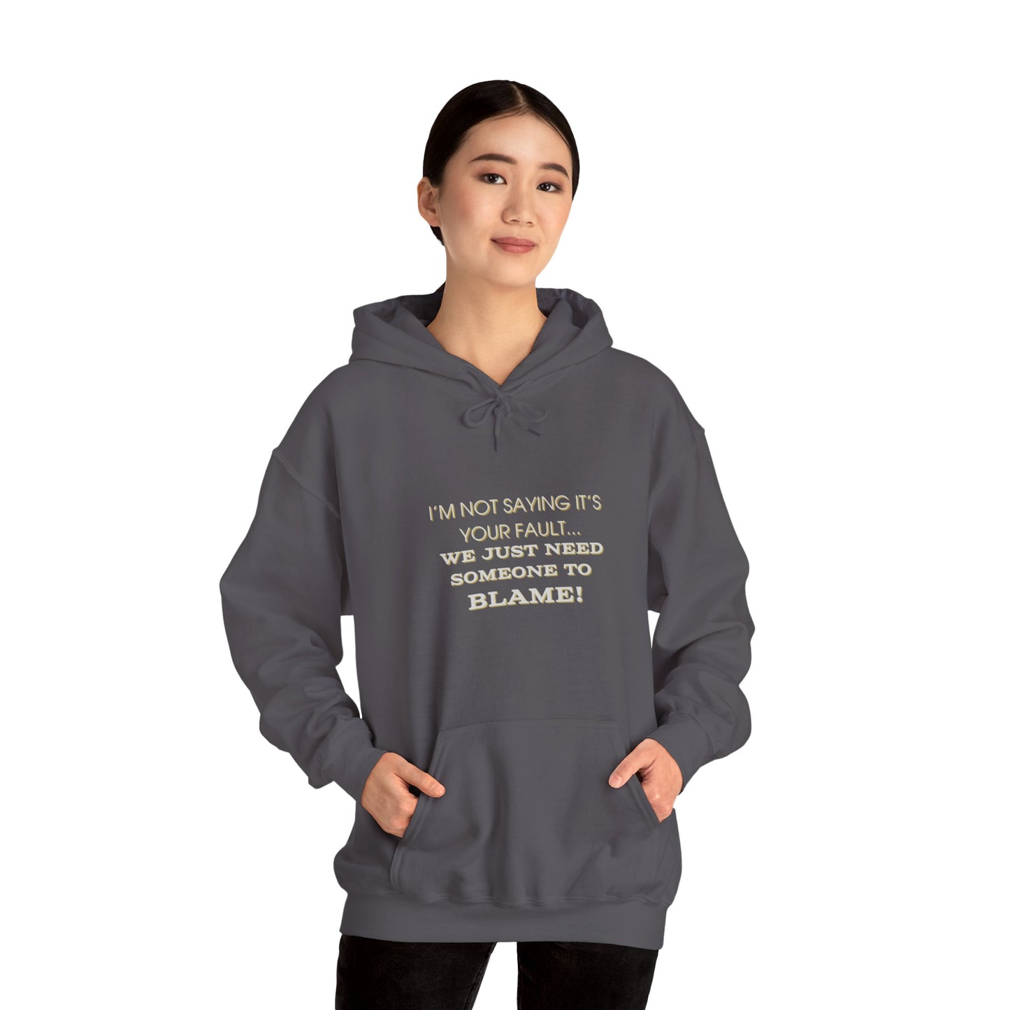 Workplace Wisdoms 'Blame' Heavy Hooded Sweatshirt