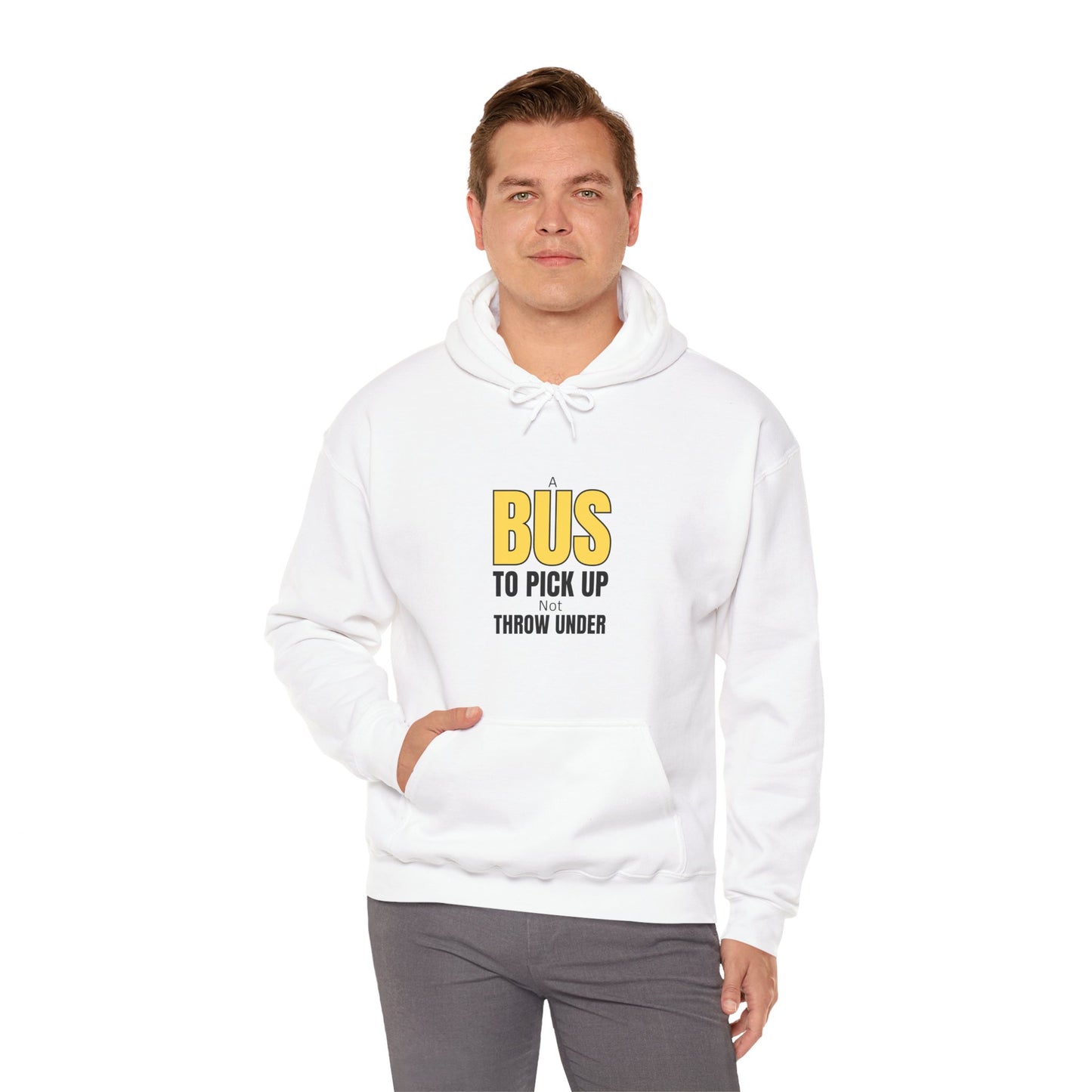 Workplace Wisdoms 'A Bus' Heavy Hooded Sweatshirt