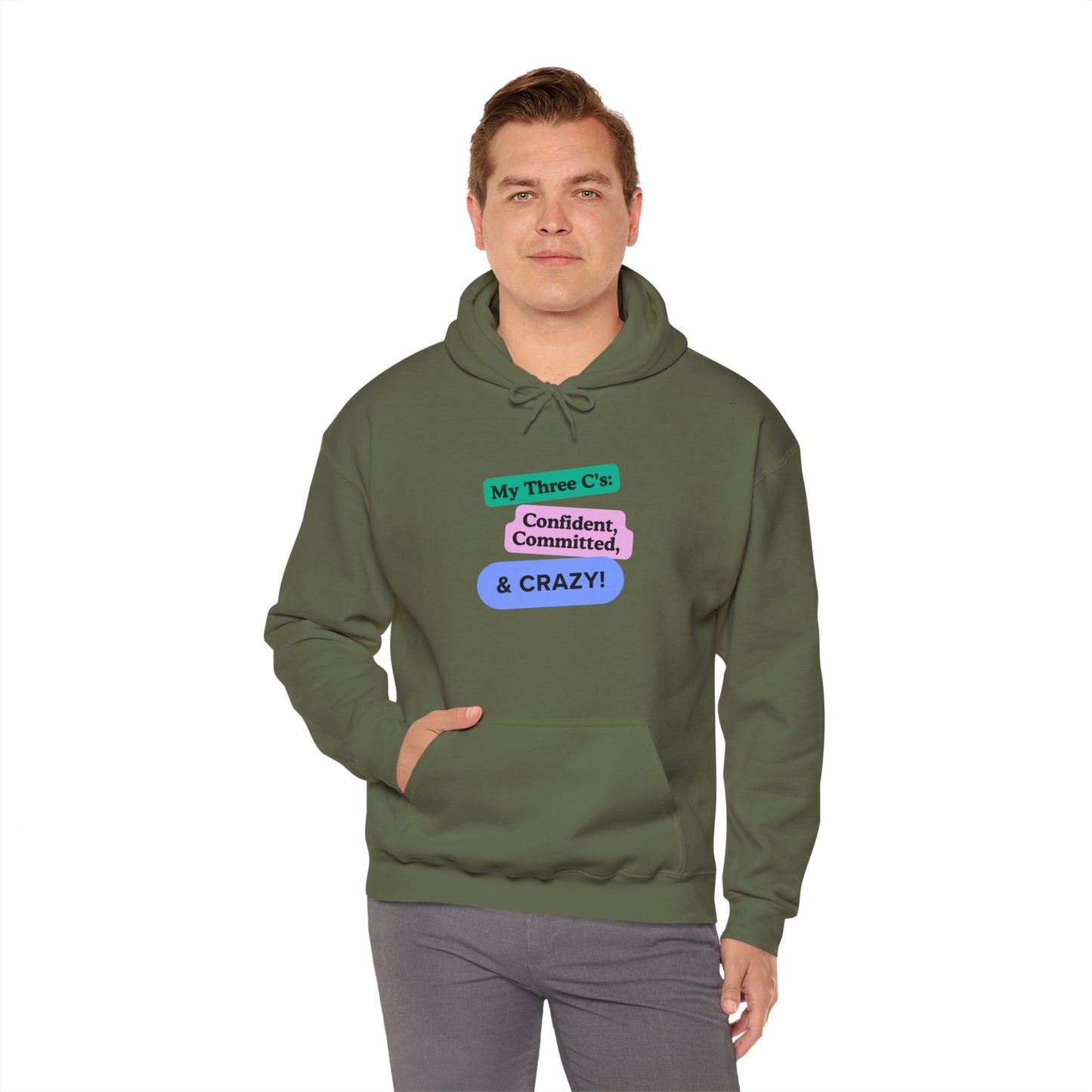 Workplace Wisdoms 'Three C's' Heavy Hooded Sweatshirt