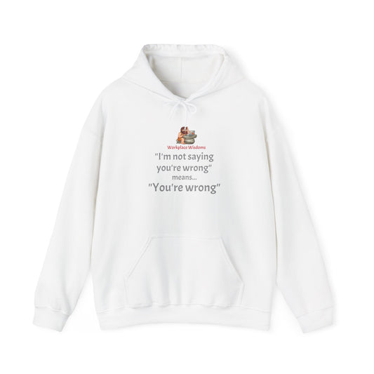 Workplace Wisdoms 'You're wrong' Heavy Hooded Sweatshirt