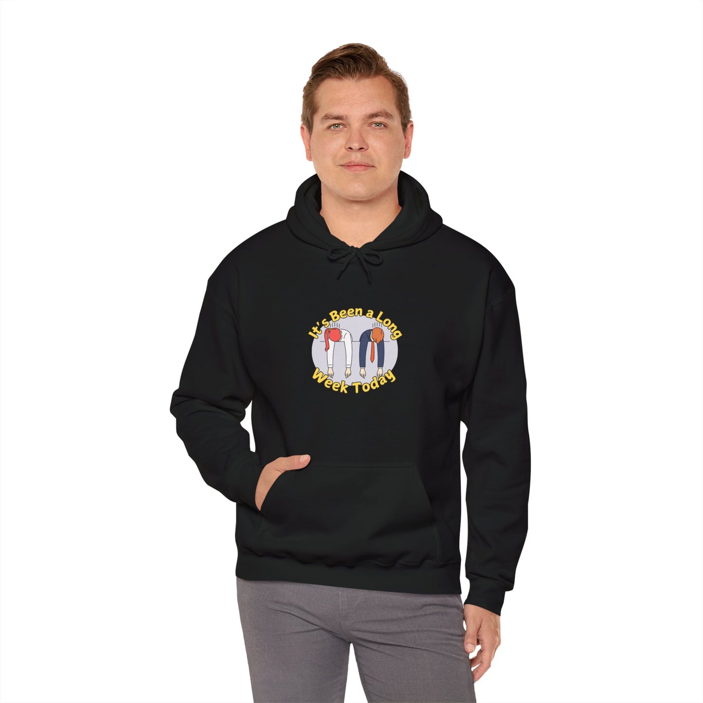 Workplace Wisdoms 'Long Week' Heavy Hooded Sweatshirt