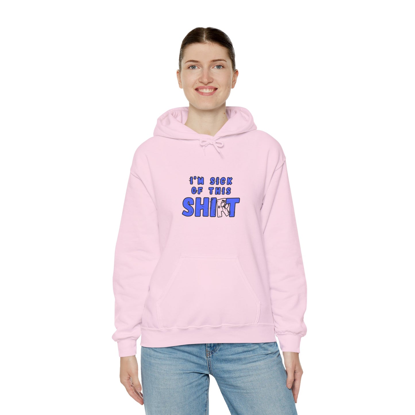 Workplace Wisdoms 'Sick of This' Heavy Hooded Sweatshirt