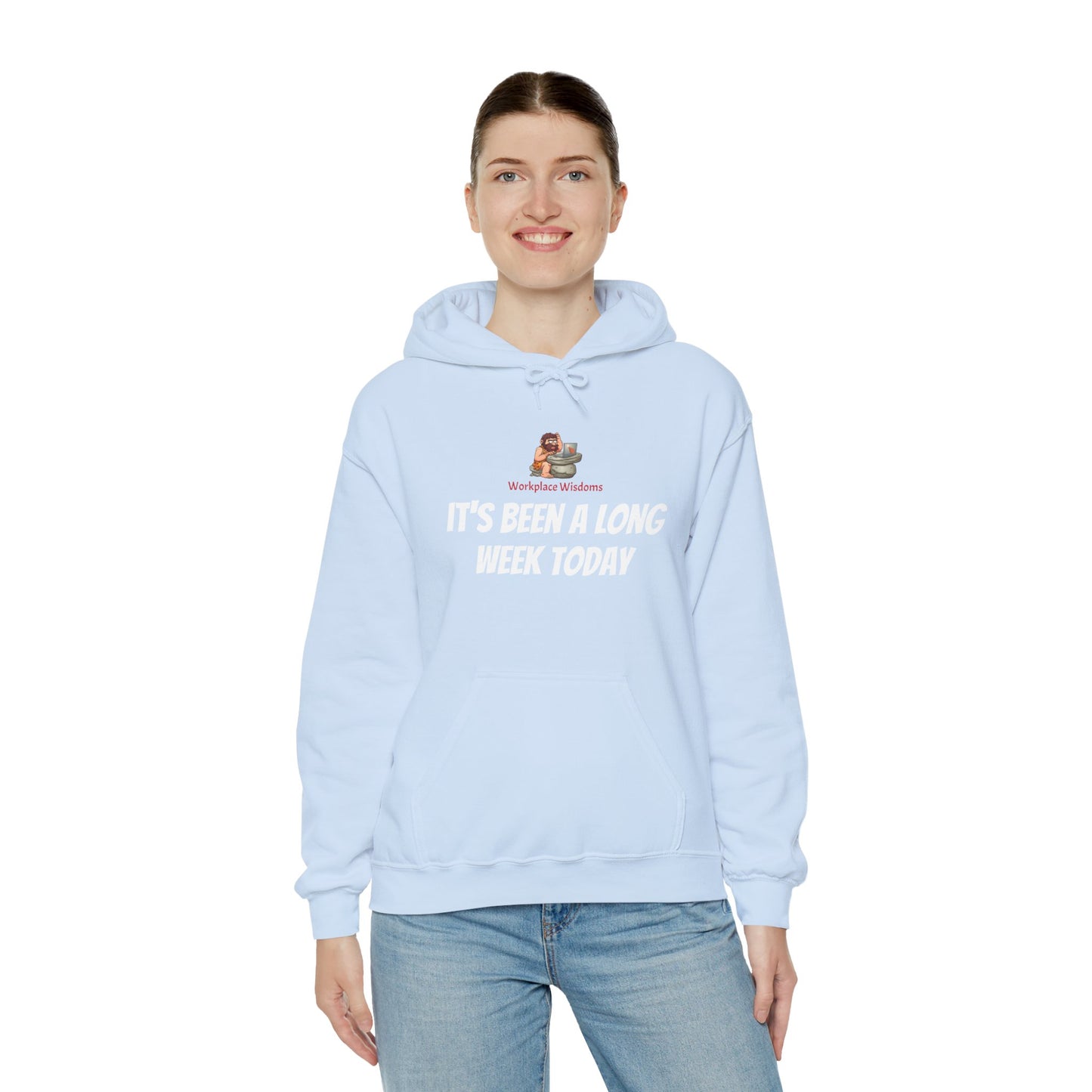 Workplace Wisdoms 'Long Week' Heavy Hooded Sweatshirt