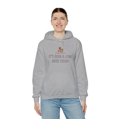 Workplace Wisdoms 'Long Week' Heavy Hooded Sweatshirt