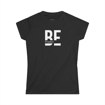 BE Present T-Shirt — Minimalist 'BE Present' Graphic Tee for Mindfulness