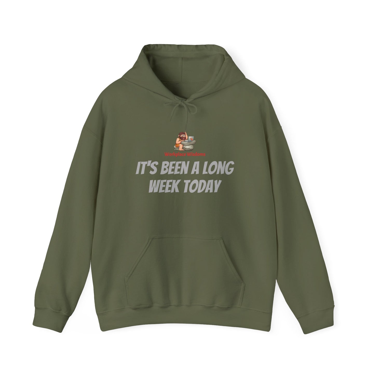 Workplace Wisdoms 'Long Week' Heavy Hooded Sweatshirt