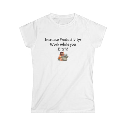 Workplace Wisdoms 'Increase productivity' Women's Softstyle Tee