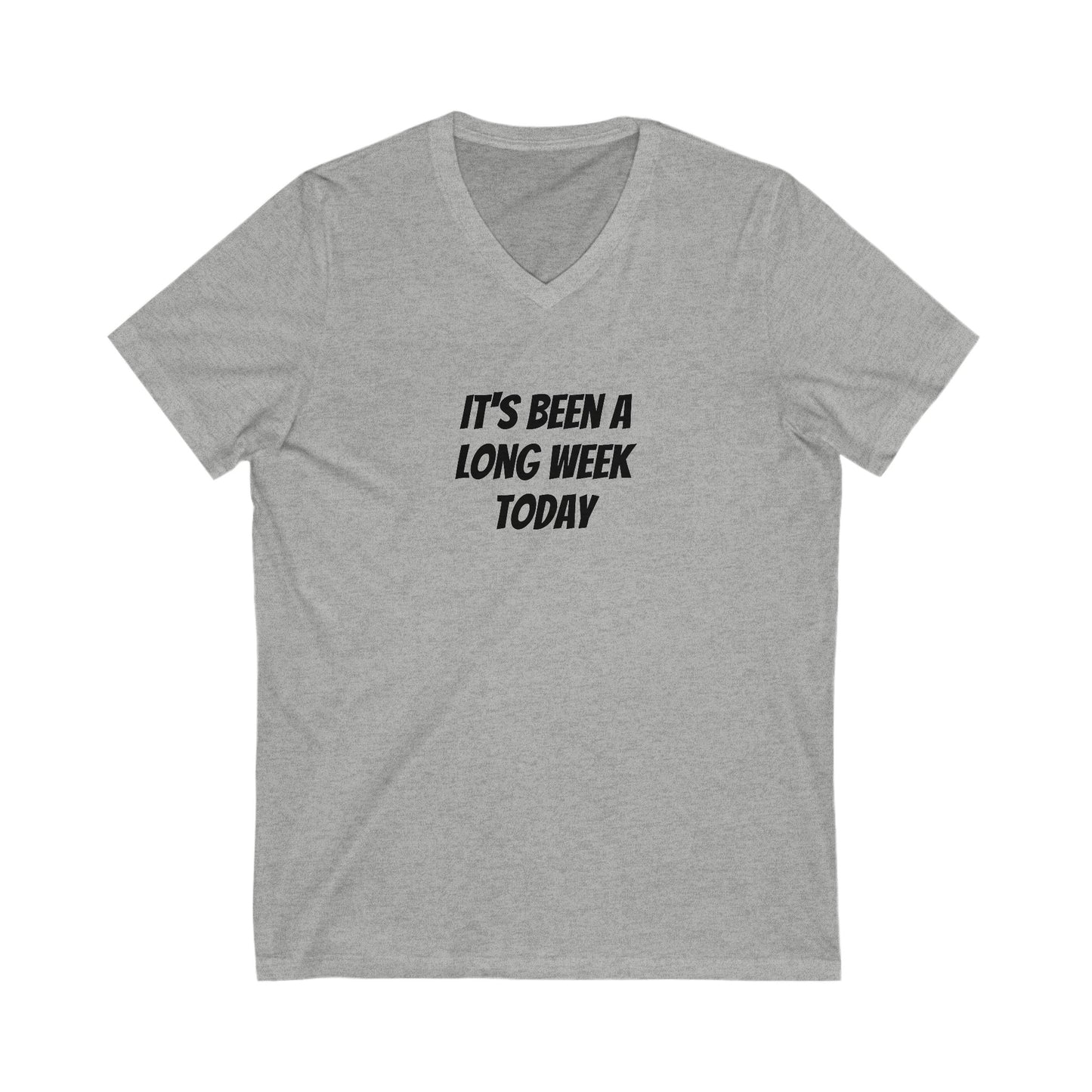 Long Week - Unisex Jersey Short Sleeve V-Neck Tee