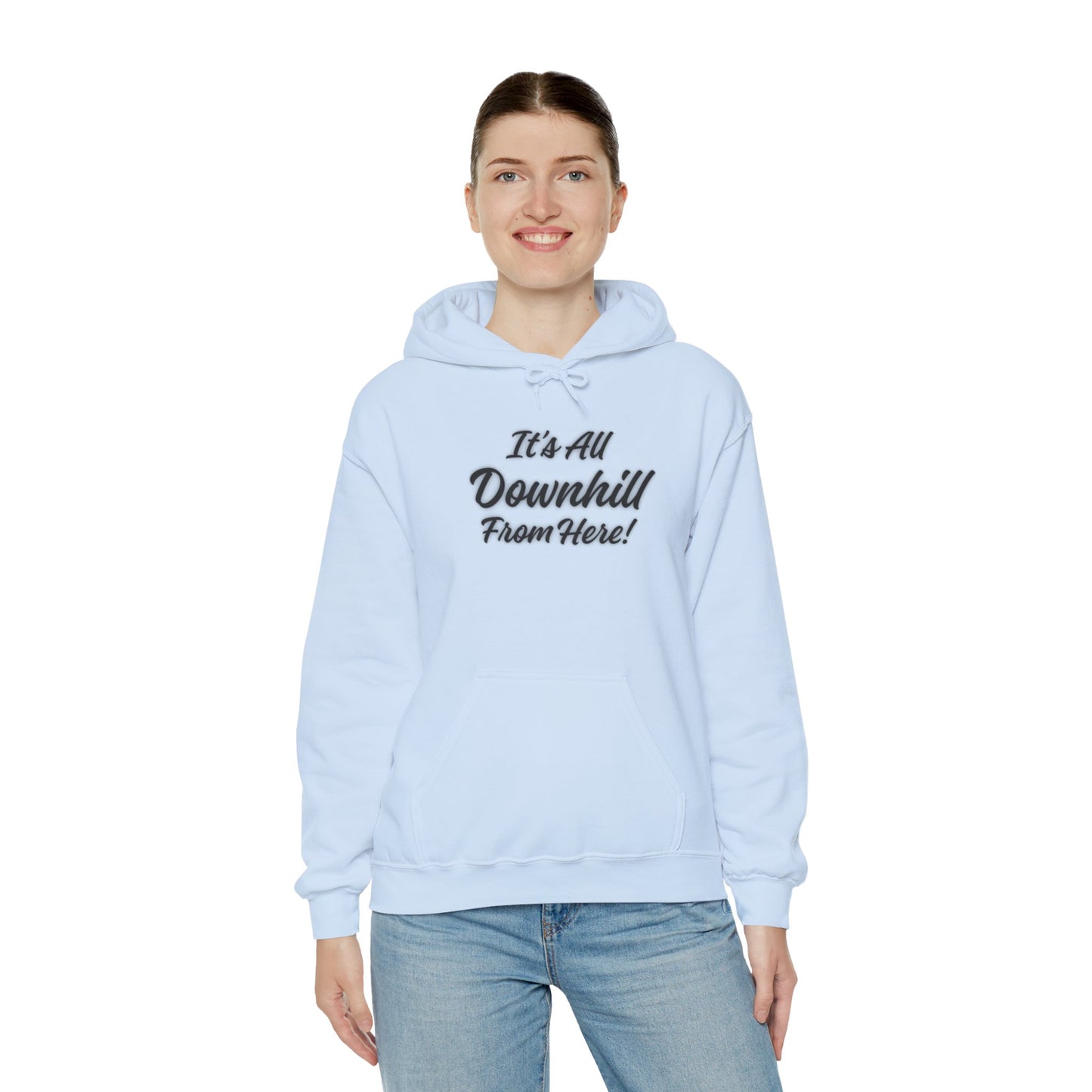 Workplace Wisdoms 'Downhill' Heavy Hooded Sweatshirt