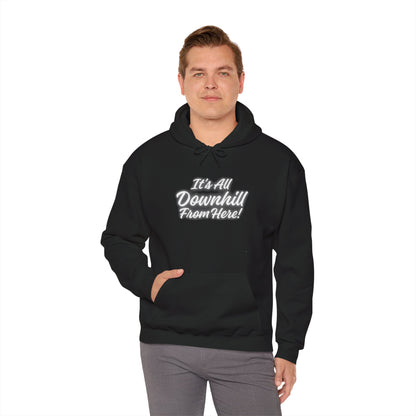 Workplace Wisdoms 'Downhill' Heavy Hooded Sweatshirt