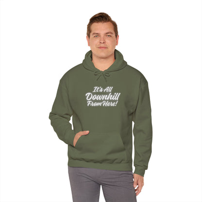 Workplace Wisdoms 'Downhill' Heavy Hooded Sweatshirt