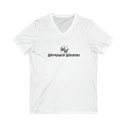 Workplace Wisdoms - Unisex Jersey Short Sleeve V-Neck Tee