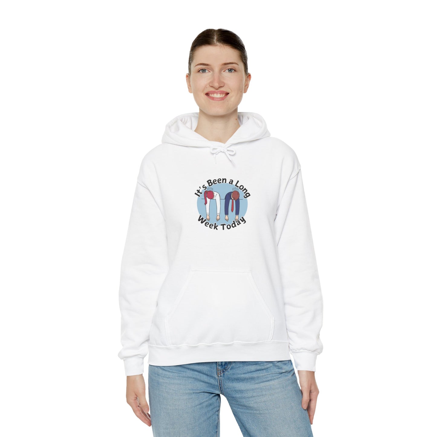 Workplace Wisdoms 'Long Week' Heavy Hooded Sweatshirt