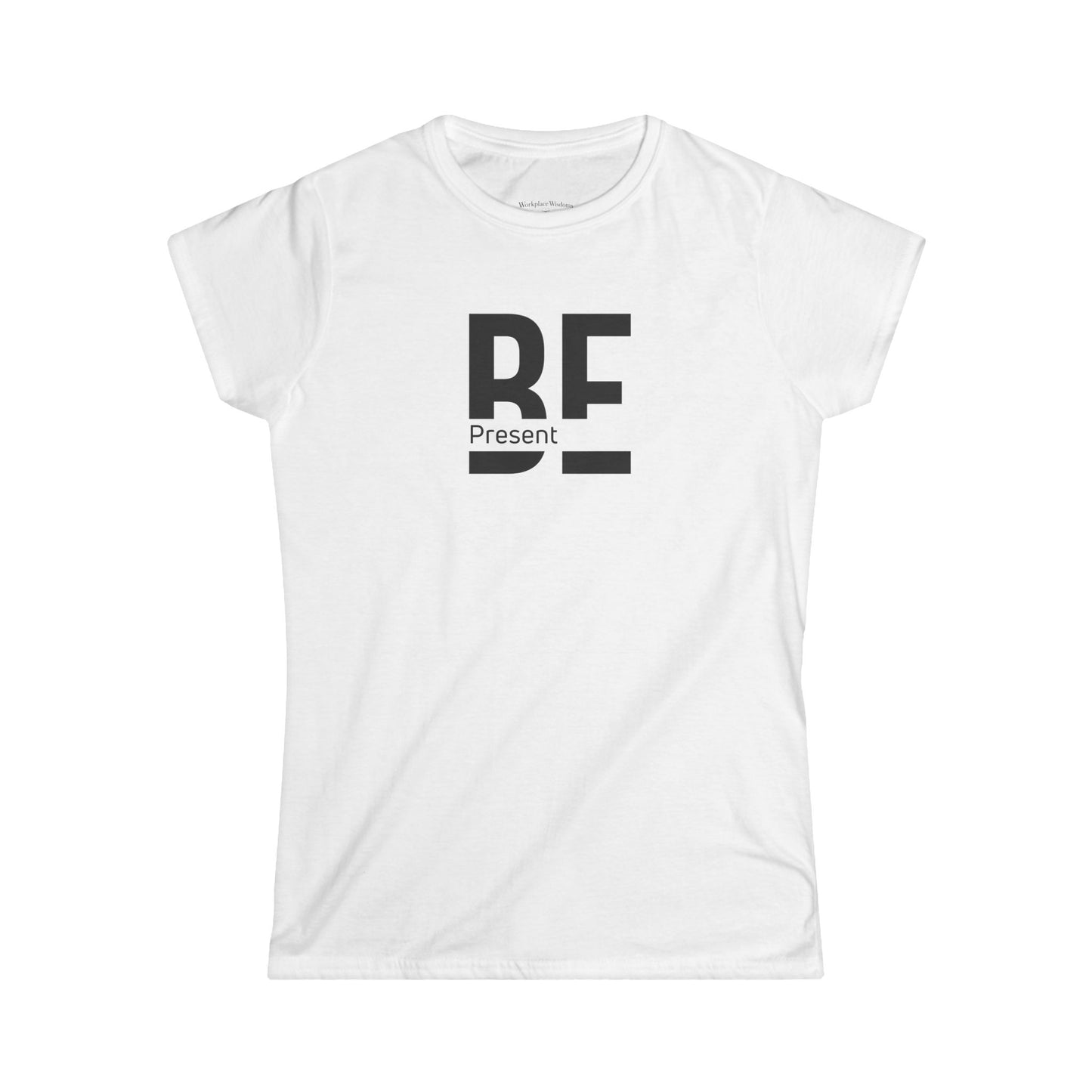 BE Present T-Shirt — Minimalist 'BE Present' Graphic Tee for Mindfulness