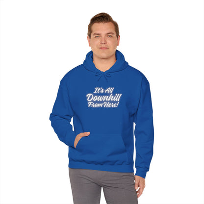 Workplace Wisdoms 'Downhill' Heavy Hooded Sweatshirt