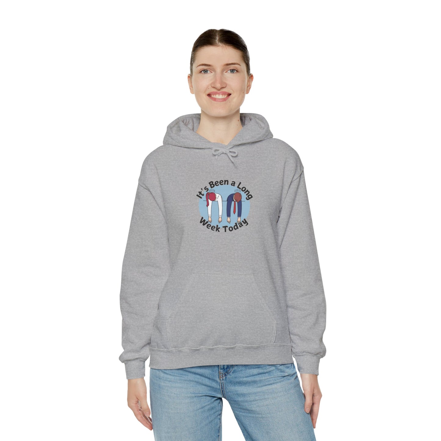 Workplace Wisdoms 'Long Week' Heavy Hooded Sweatshirt