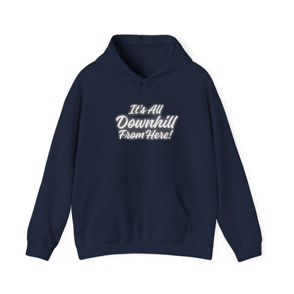 Workplace Wisdoms 'Downhill' Heavy Hooded Sweatshirt
