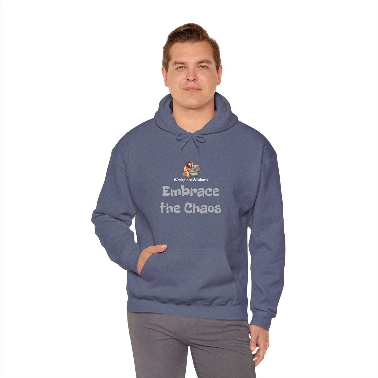 Workplace Wisdoms 'Embrace the Chaos' Heavy Hooded Sweatshirt