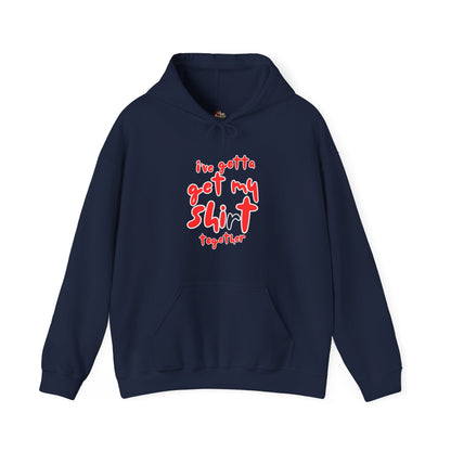 Workplace Wisdoms 'Shit Shirt Together' Heavy Hooded Sweatshirt