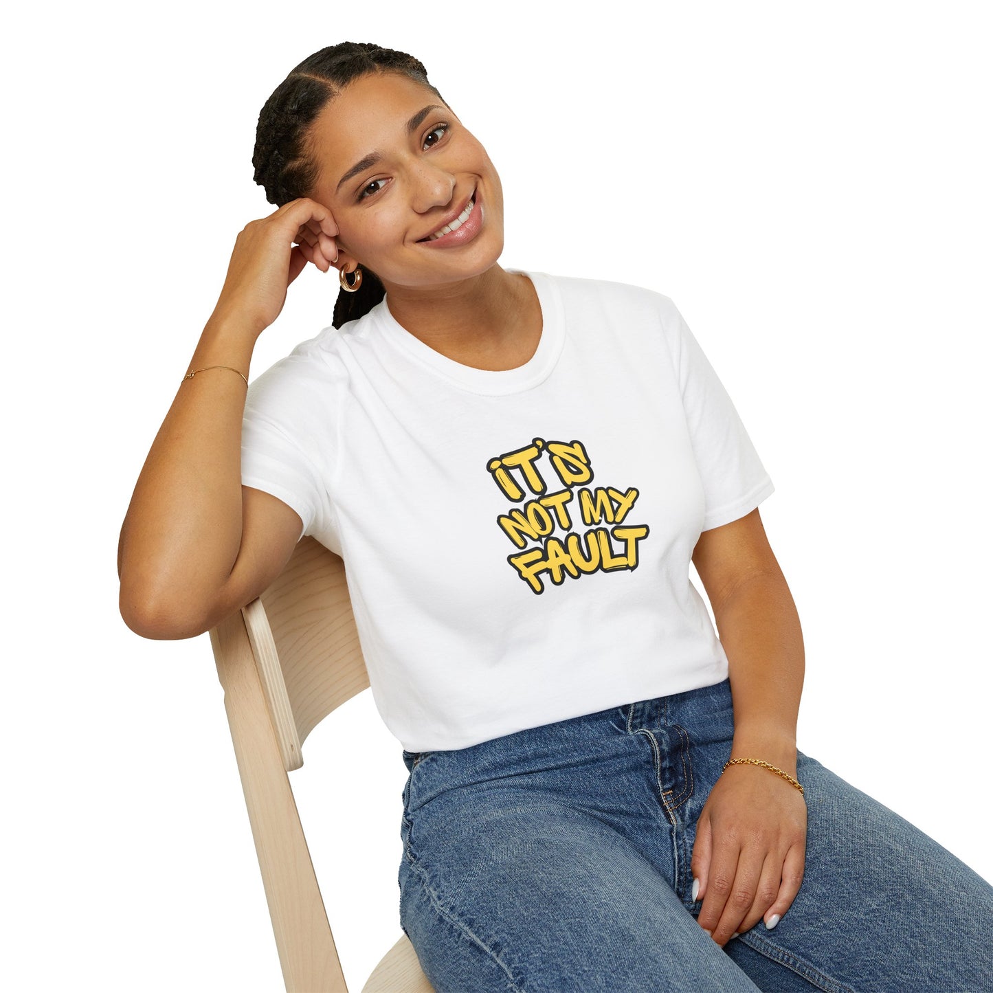 Workplace Wisdoms 'Not My Fault' Unisex Soft Cotton Tee