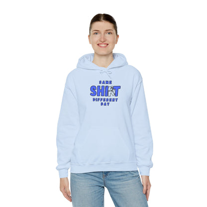 Workplace Wisdoms 'Different Day' Heavy Hooded Sweatshirt