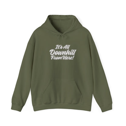 Workplace Wisdoms 'Downhill' Heavy Hooded Sweatshirt