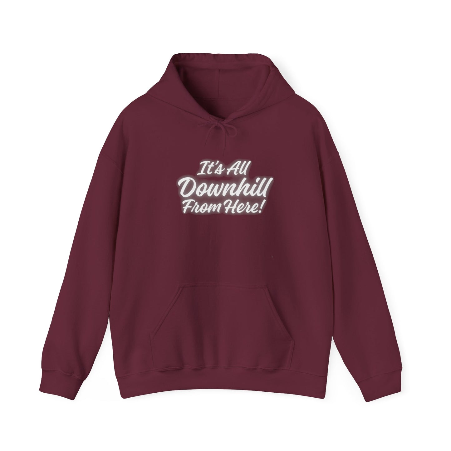 Workplace Wisdoms 'Downhill' Heavy Hooded Sweatshirt