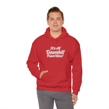 Workplace Wisdoms 'Downhill' Heavy Hooded Sweatshirt