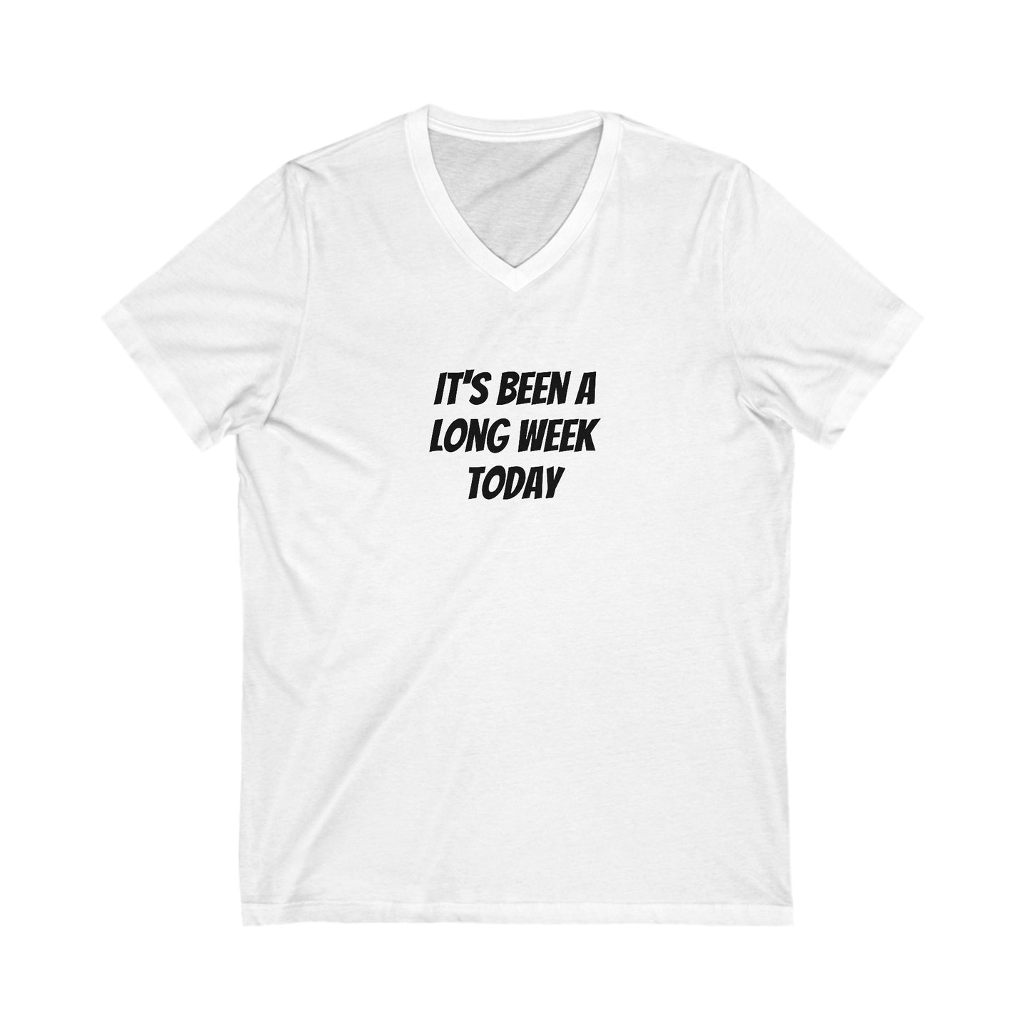 Long Week - Unisex Jersey Short Sleeve V-Neck Tee