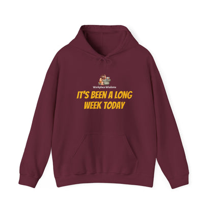 Workplace Wisdoms 'Long Week' Heavy Hooded Sweatshirt