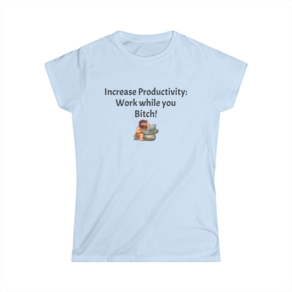 Workplace Wisdoms 'Increase productivity' Women's Softstyle Tee