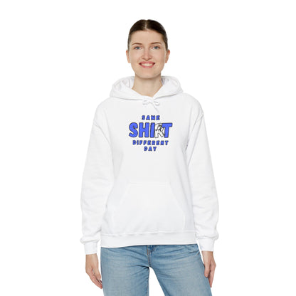 Workplace Wisdoms 'Different Day' Heavy Hooded Sweatshirt