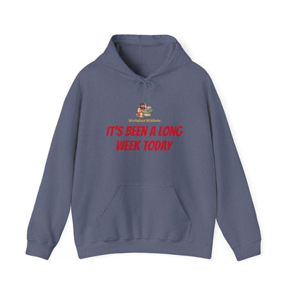 Workplace Wisdoms 'Long Week' Heavy Hooded Sweatshirt