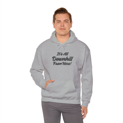 Workplace Wisdoms 'Downhill' Heavy Hooded Sweatshirt